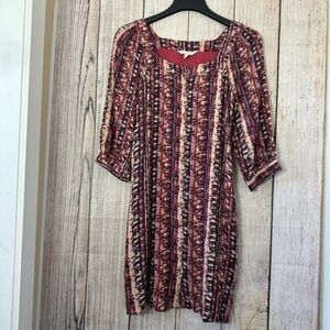 Garnet Hill Womens Jardin Crepe Dress size Small